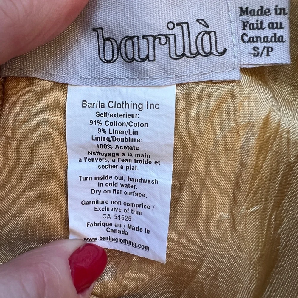Anthropologie Barila Mid Century Modern Skirt S mustard yellow A line Excellent - Picture 3 of 4